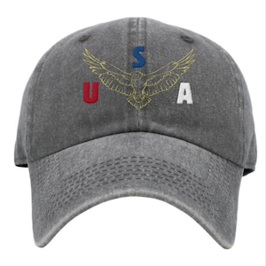 USA Embroidered Hat, United States, America, Crewneck, Flag, Cowboy Boots, Cowboy Hat, Cowgirl, Truck, Jeep, Eagle, Patriot, July 4th Hat