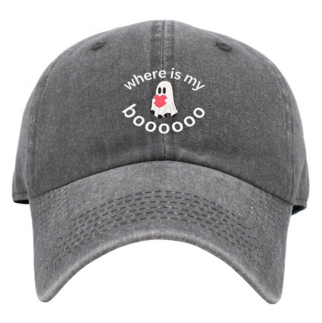 Boo Hat Embroidered Where is My Boo Hat, Ghost Love Hat,lover Hat, Ghost Heart ...