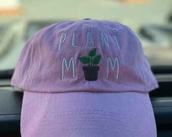 Sombrero de planta bordado de mamá planta, Sombrero de jardinero, Sombrero suculento, Sombrero de mamá de jardinería, Vida de mamá vegetal, Regalo de amante de las plantas, Sombrero de dama de planta loca
