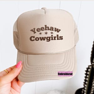 Embroidered Yeehaw Cowgirls Hat, Cowgirls Hat, Country girl Gift, Country Concert, USA Rodeo Hat, Bachelorette Hat, Western hat, Country