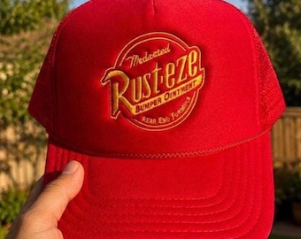 Gorro bordado de Disney de Ruzteze, Radiator Spring, gorro de Halloween, gorro para vacaciones familiares, para amantes de los coches de carreras, gorro bordado para la temporada de Halloween.
