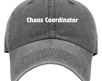 Personalized Embroidered Chaos Coordinator Mom Hat, Mama Hat, Hustle Mom Cap, Funny Mom Hat, Mom Gift, Nana, Mothers Day Gift, New Mom Gift