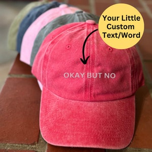 Embroidered Hat Personalized Dad Cap, Embroidered Custom baseball hat Vintage hat Bachelorette Cute hats Custom caps Sorority, Vintage Gift