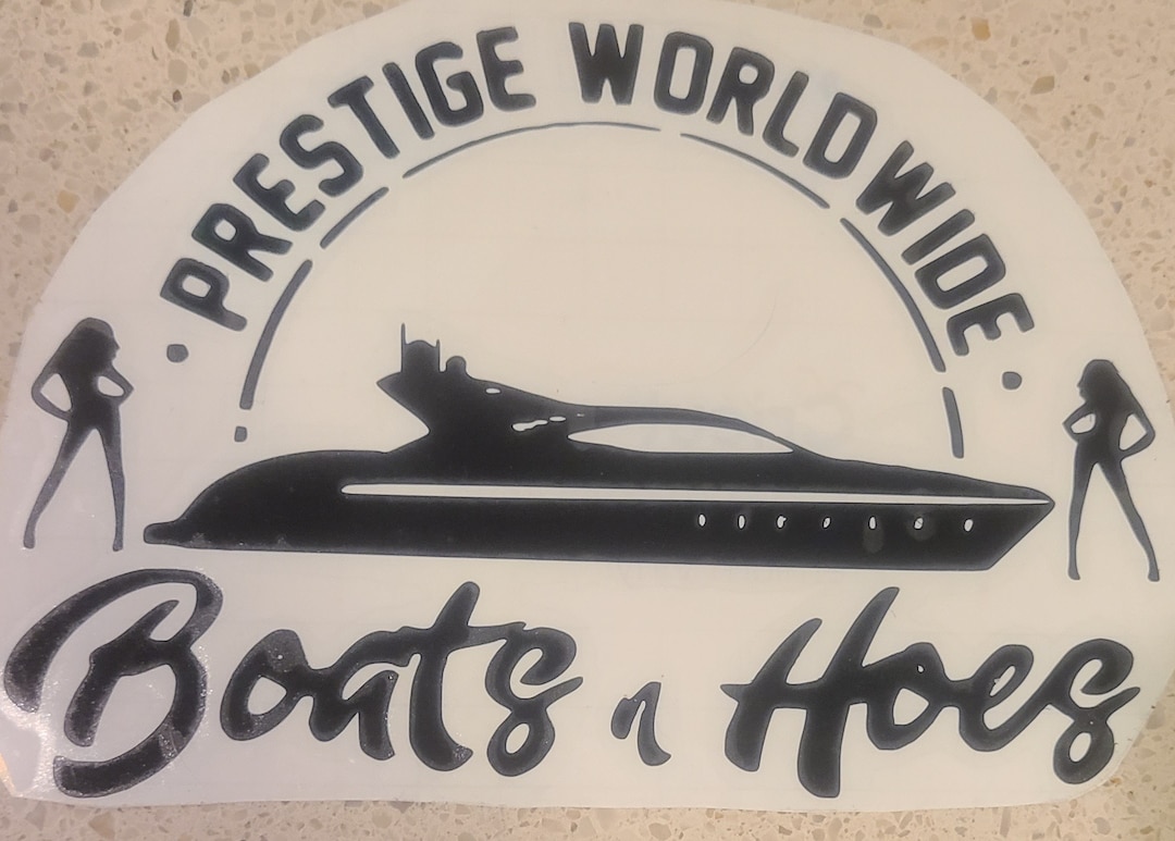 Prestige Worldwide Boat Vinyl Decal Car Window Decal Sticker, Laptop