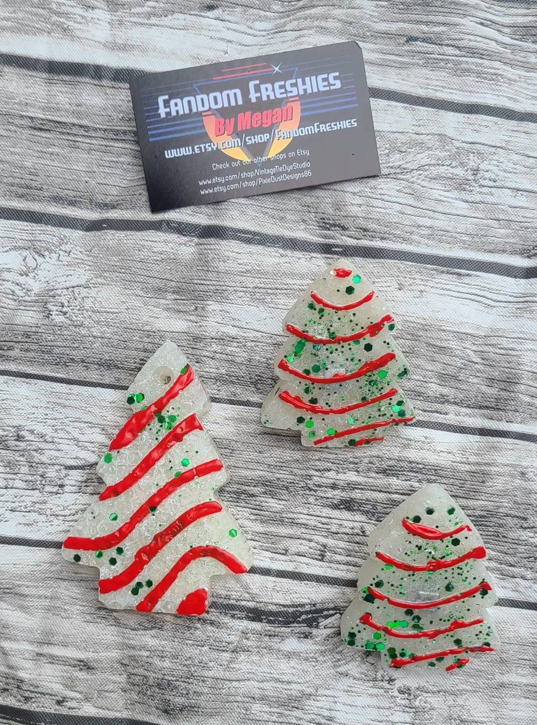 Christmas Tree Cake Freshie/holiday Snacks/festive Foods/aroma Beads