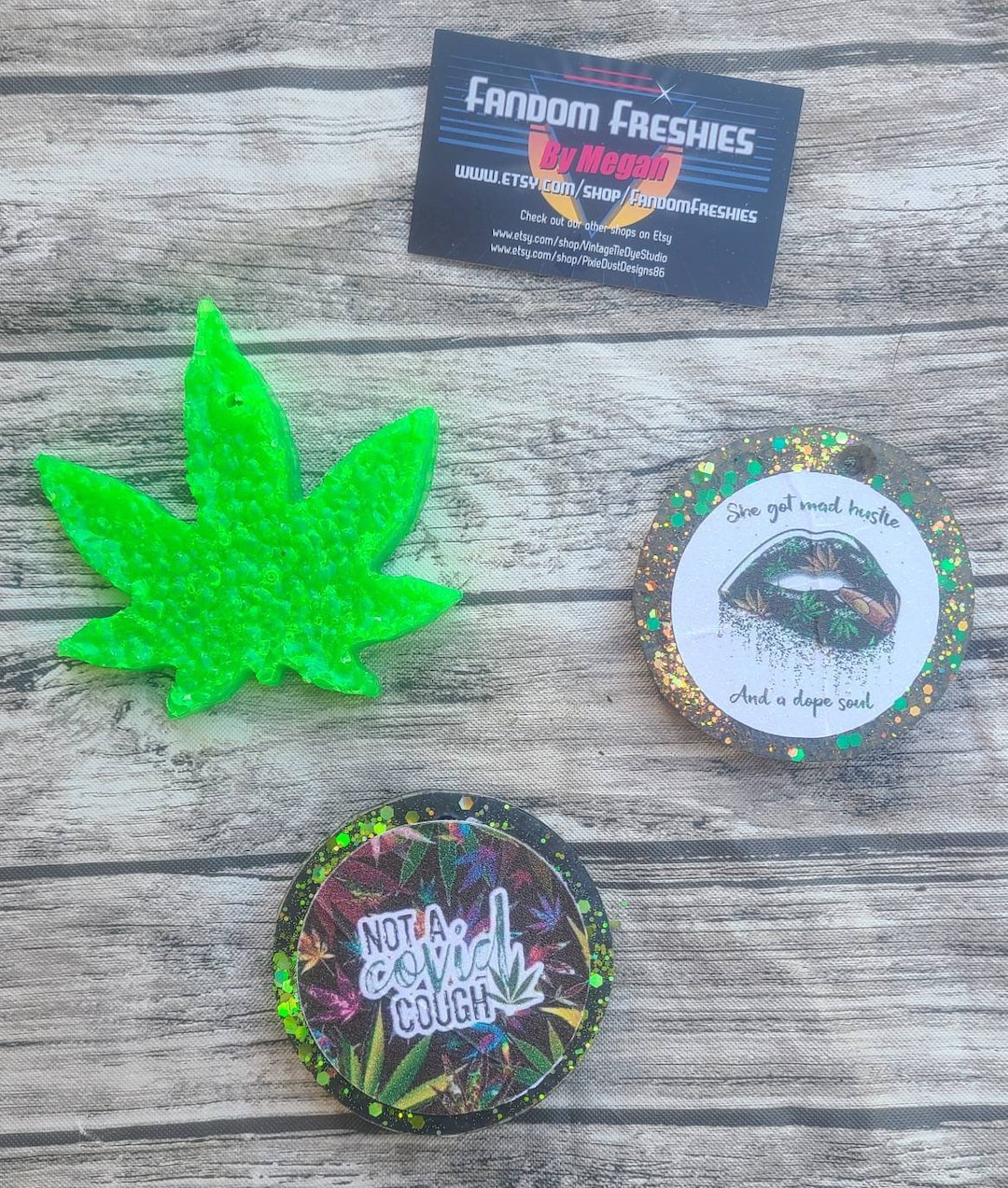 Glitter Pot Leaf Car Freshie/mary Jane/420 Car Accessories/dope Soul