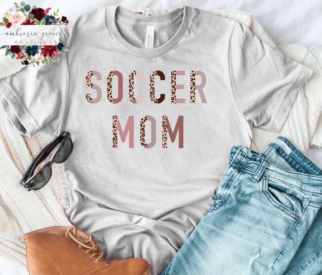 Soccer Mom TShirt Cute Soccer TShirt Ladies Soccer Mom Etsy