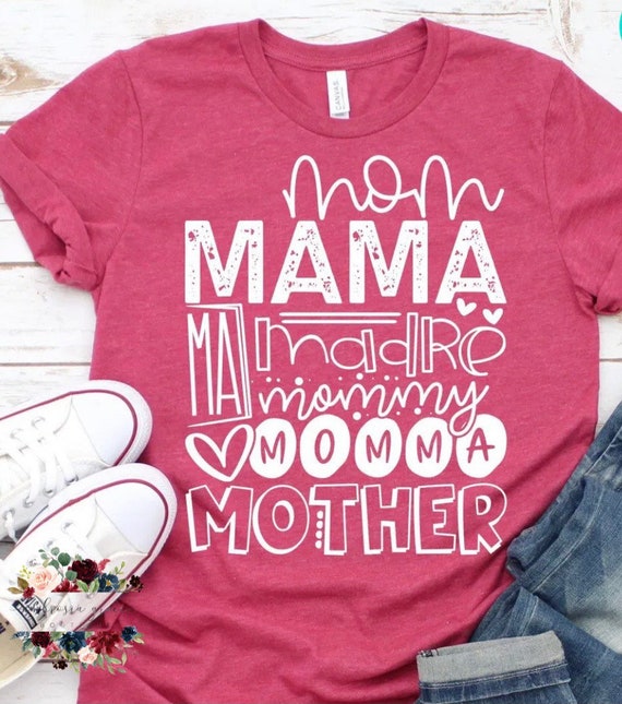 Mom Mama Madre Mommy Best Mom Shirt Mama Tshirt Mothers Etsy