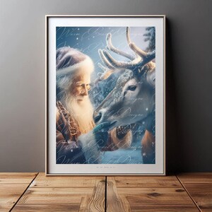 Santa Christmas Wall Art Christmas Painting Christmas Santa Holiday Art Santa Christmas Print Seasonal Decor