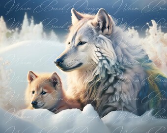 Arctic Wolf Design JPG-PNG Sublimation Digital Design Download Wreath ...