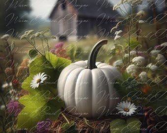 Pumpkins- Fall Clipart - PNG Digital Clipart - Scrapbooking - Sublimation - Transparent Background