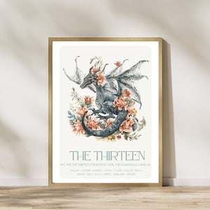 Die Dreizehn, Manon Blackbeak, Abraxos, Thron der Glaskunst, Sarah J Maas, Wandkunst, DIGITAL PRINT