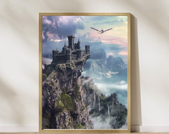 Vierter Flügel Druck, Basgiath War College, Drachen, Eiserne Flamme, Die Empyrean Bücher, Rebecca Yarros, Digitaler Download