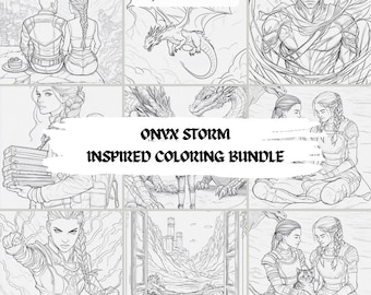 Onyx storm inspired coloring pages, Xaden and Violet, Rebecca Yarros, fourth wing, DIGITAL PRINT