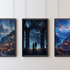 Night court print package, Feyre Rhysand Art, Fantasy Wall Art, Court of Thorns & Roses, Sarah J Maas, ACOTAR art, DIGITAL PRINT