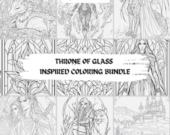 Pagine da colorare ispirate al Trono di Vetro, TOG, Sarah J Maas, STAMPA DIGITALE