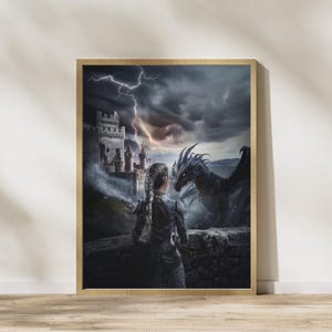 Wydruk Czwartego Skrzydła | Violet i Tairn | Książki Empyrean | Rebecca Yarros | sztuka fantasy | smoki | sztuka fanów | WYDRUK CYFROWY
