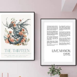 Die Dreizehn, Manon Blackbeak, Abraxos, Thron der Glaskunst, Sarah J Maas, Wandkunst, DIGITAL PRINT