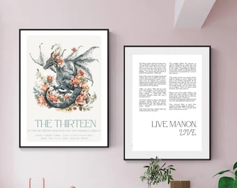 The Thirteen, Manon Blackbeak, Abraxos, Throne of glass art, Sarah J Maas, wall art, DIGITAL PRINT