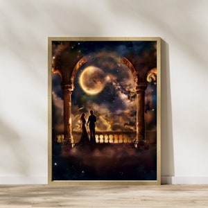 Starfall  at the Night Court | Feyre Rhysand Art | Fantasy Wall Art | Court of Thorns & Roses | Sarah J Maas | ACOTAR art | DIGITAL PRINT