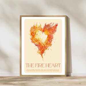Fire heart, Throne of glass art, Sarah J Maas, wall art, DIGITAL PRINT