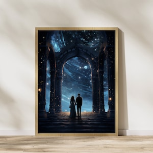 Starfall  at the Night Court | Feyre Rhysand Art | Fantasy Wall Art | Court of Thorns & Roses | Sarah J Maas | ACOTAR art | DIGITAL PRINT