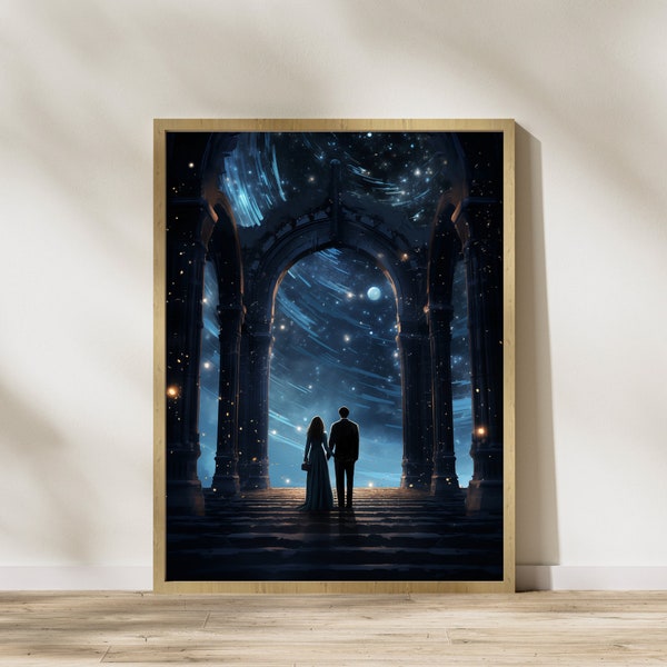 Starfall  at the Night Court | Feyre Rhysand Art | Fantasy Wall Art | Court of Thorns & Roses | Sarah J Maas | ACOTAR art | DIGITAL PRINT