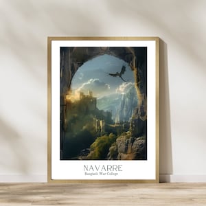 Fourth Wing print, Navarre, Basgiath War college, Dragons, Iron Flame, The Empyrean books, Rebecca Yarros, Digital download