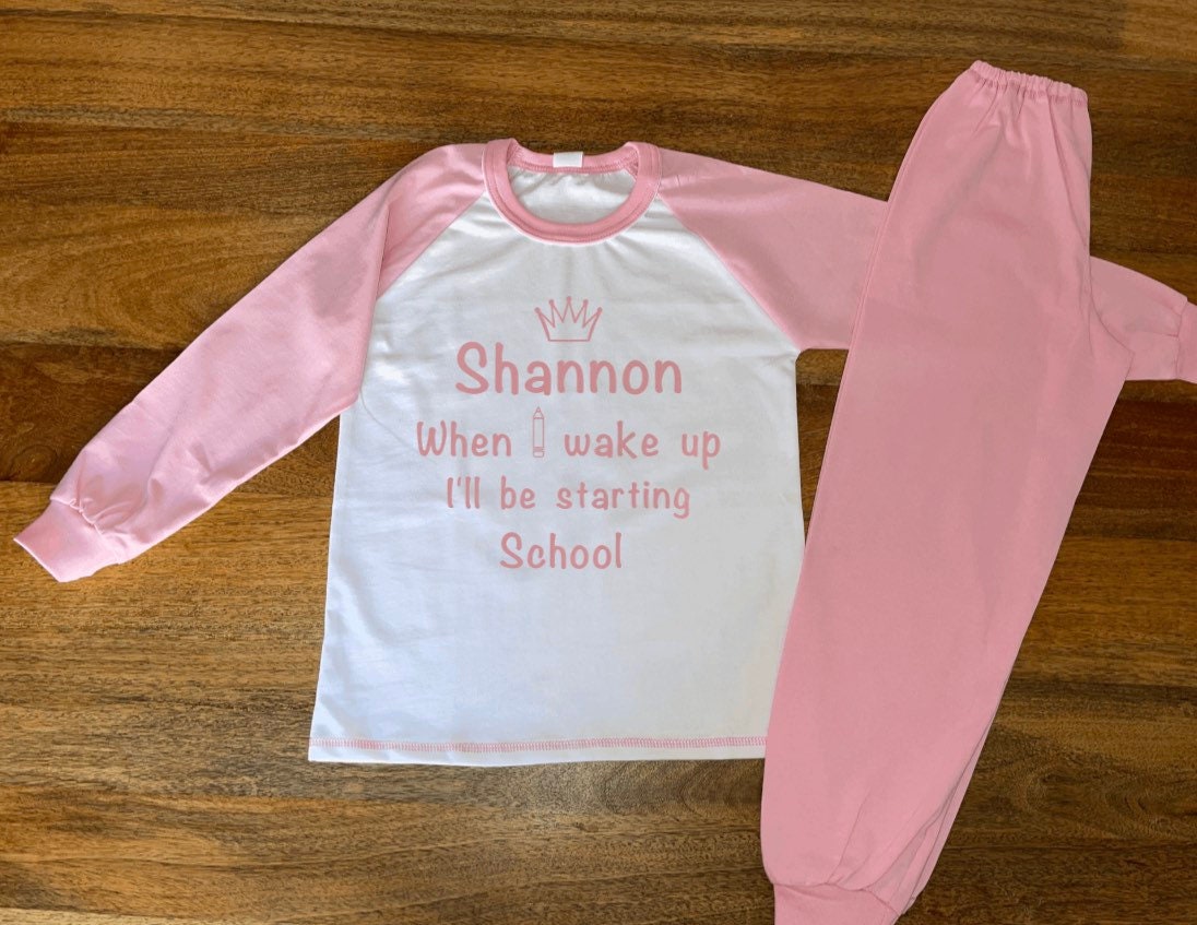 Personalised first day of school pyjamas what I wake up Ill Etsy