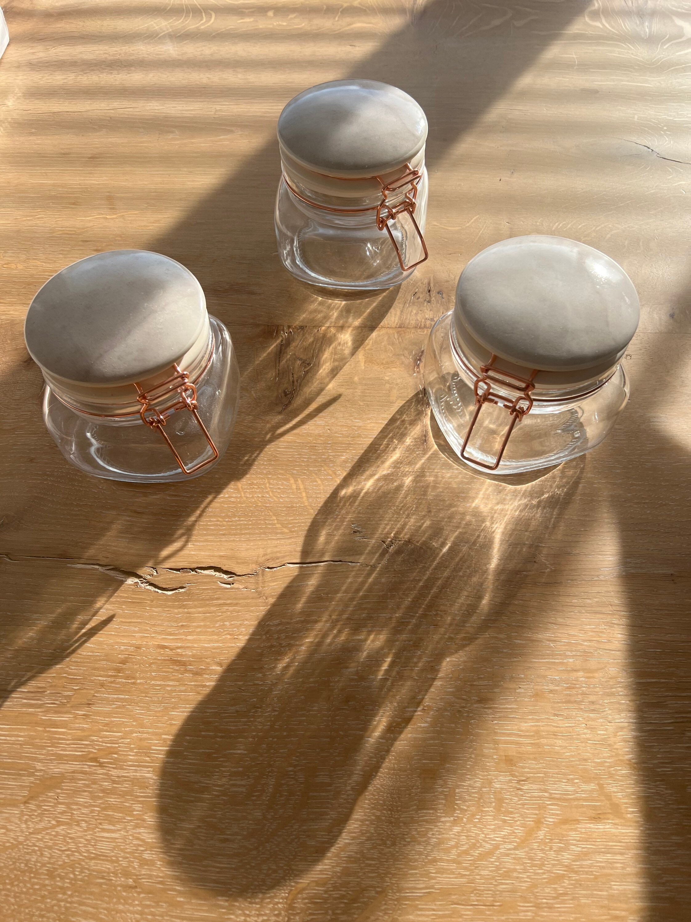 Rose Gold Storage Jars Airtight Marble Effect Kitchen Etsy