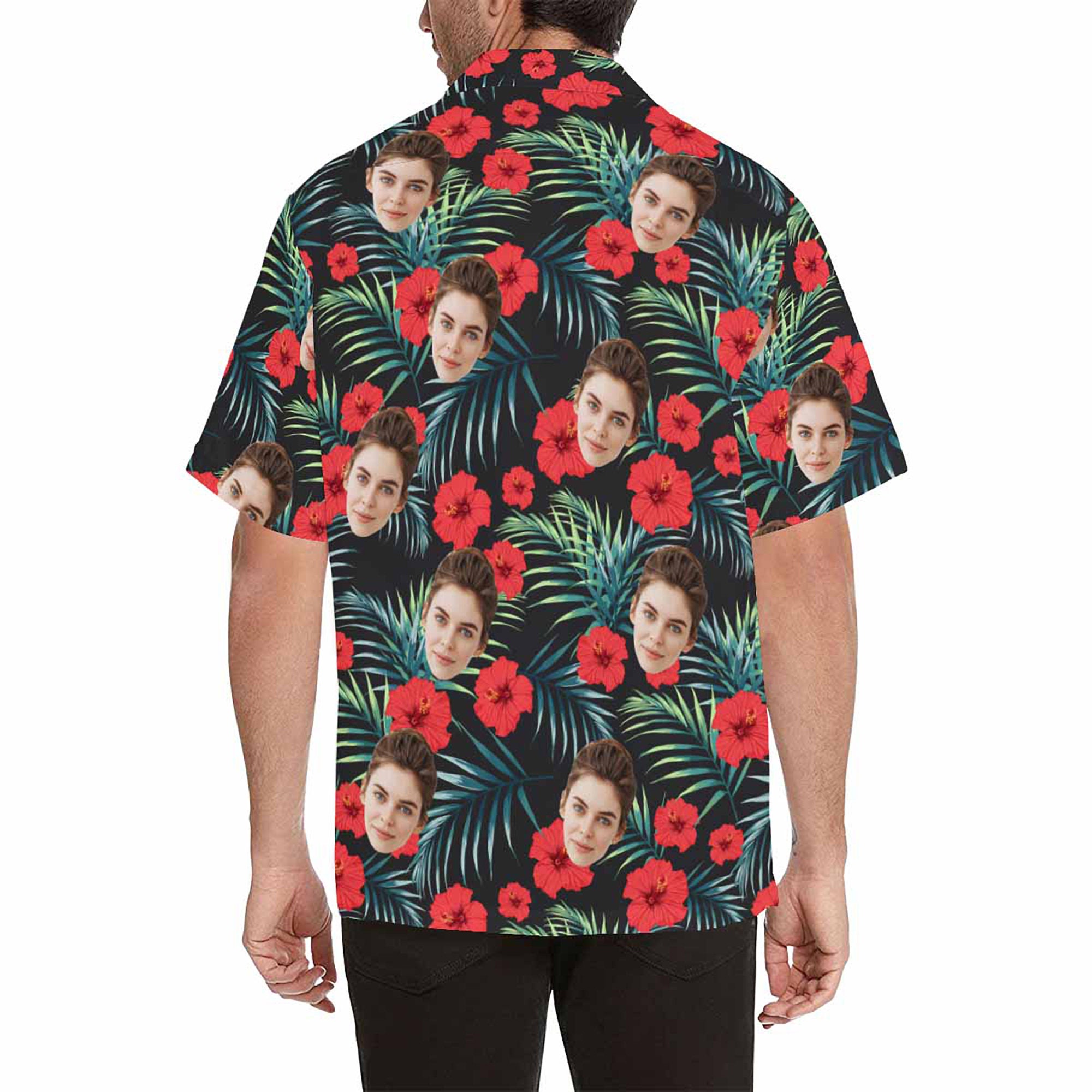 Custom Face Hawaiian Shirt Personalized Flower Shirts Etsy