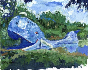 Rt 66 Blue Whale Fine Art Card