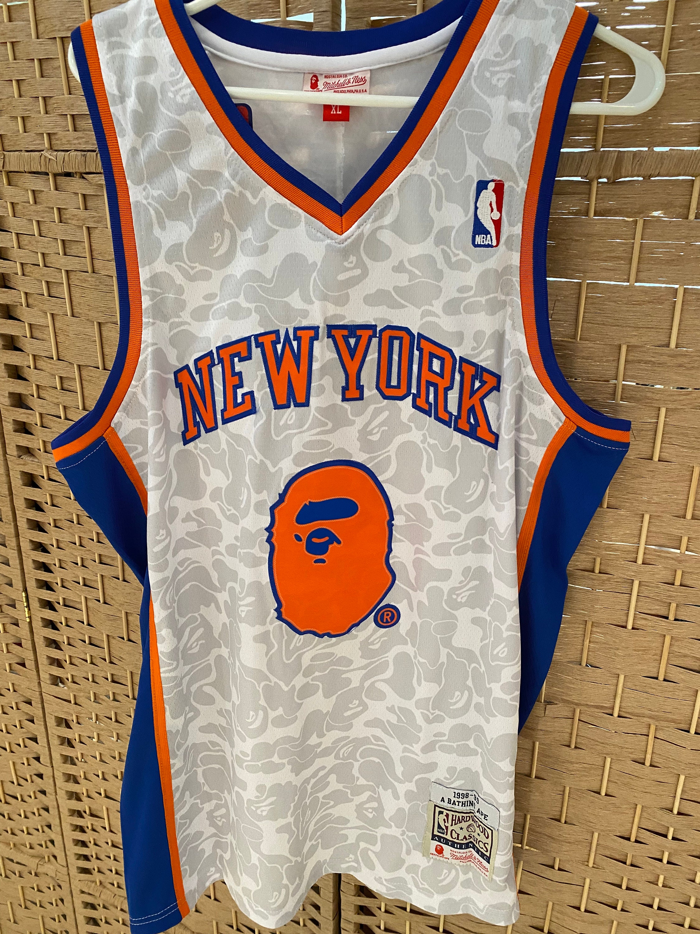 Retro Bape NBA Tipo Jersey New York 93 sz LXL Etsy