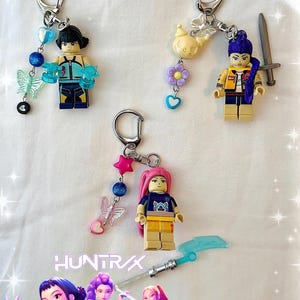Kpop Demon Hunters mini figure keychains bag charms jewelry anime gift trinkets
