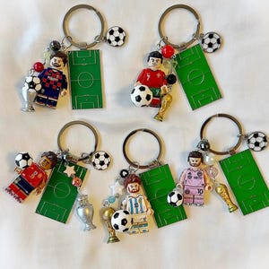 famous soccer players Fifa barcelona messi ronaldo yamal mini figure keychain bag charm gift accessories