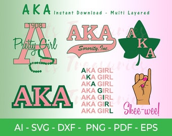 Silhouette. Akasorority1908 Svg Dxf Png Cricut File