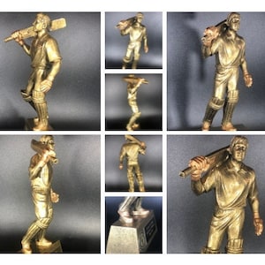 Cricket Batsman Trophy Award Personalized Engraving Custom insert image 1