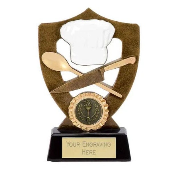 Trophée du chef - Trophée de la cuisine du chef - Gravure personnalisée - Prix du meilleur chef - Cadeau de chef