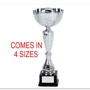 Silver Trophy Cup Metal - Personalized Engraving - Custom Insert