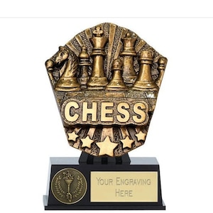 Chess Trophy Award - Personalized Engraving