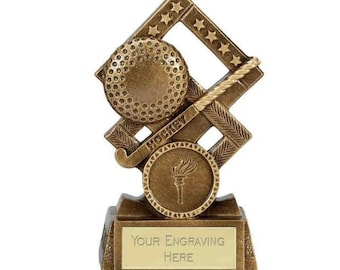 Trofeo de premio de hockey - Grabado personalizado - Personalizar inserto