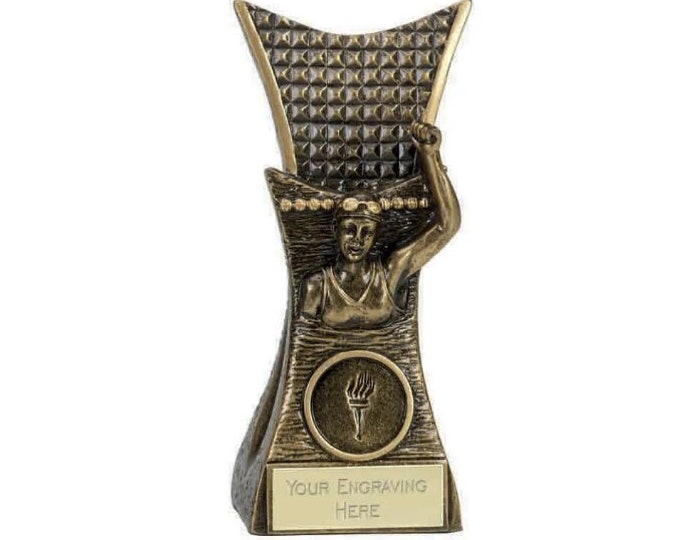 Swimmer Female Award Trophy - Personalised engraving - Customise insert