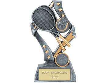 Tennis Award Trophäe - Personalisierte Gravur - Einsatz anpassen