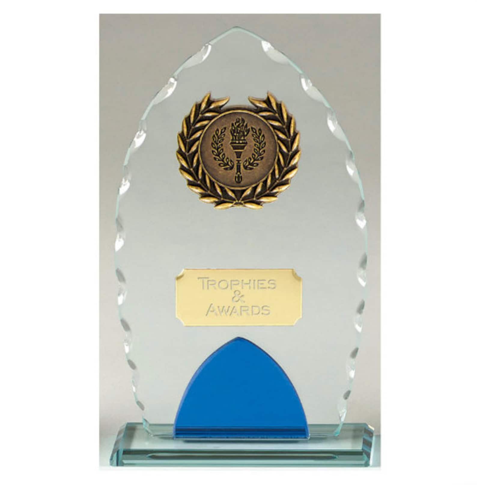 Glass Plaque Award Personalised Engraving Etsy