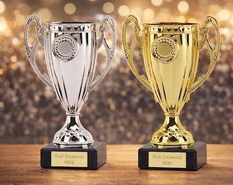 Trophy Cup - Gold/ Silver - Personalized Engraving - Custom insert