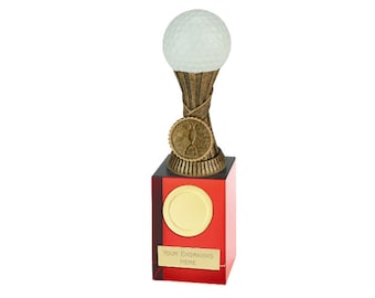Golf Ball Award Trophy - Personalized Engraving - Custom Insert