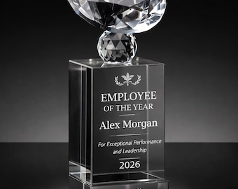 Diamond Crystal Award Trophy | Personalised Engraving