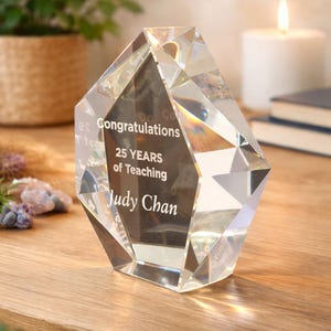 Premio in cristallo - Iceberg pesante - Confezione regalo - Incisione personalizzata