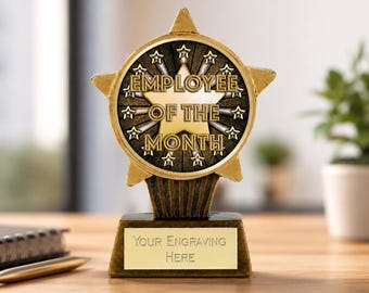 Employee of the Month Award Trophy - Personalized Engraving