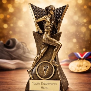 Trophy Inscriptions Running Running Female Award - Personalised Engraving - Customize Insert - Etsy